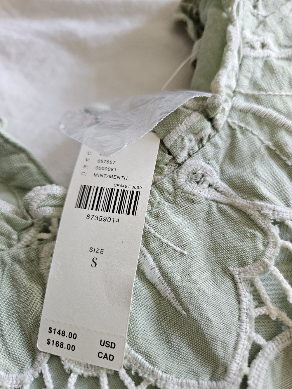 Anthropologie Linen Light Embroidered Puff-Sleeve Blouse - Women - Picture 3 of 9